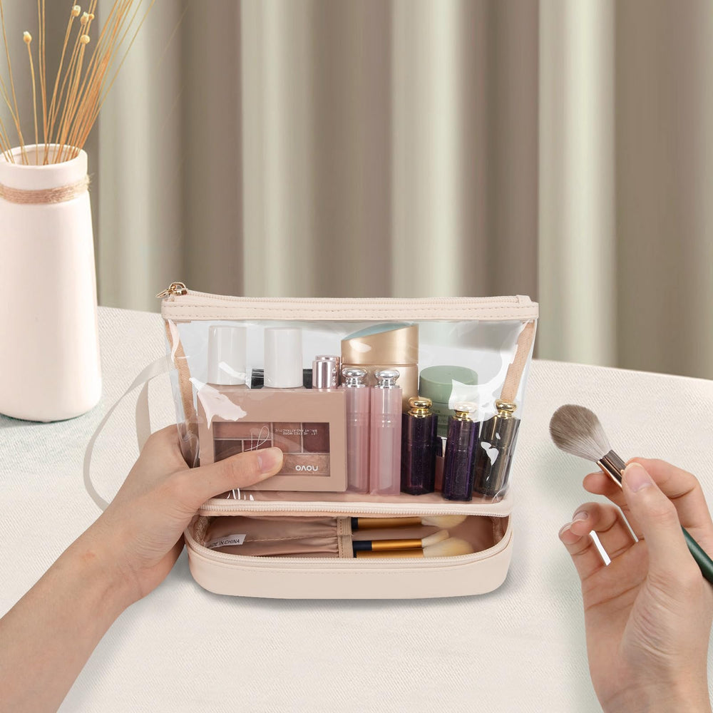 Ethereal Clear Makeup Bag TSA-approved design for quick security checks