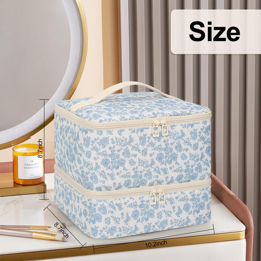 Padded divider in Ethereal organizer bag shields bottles from impact