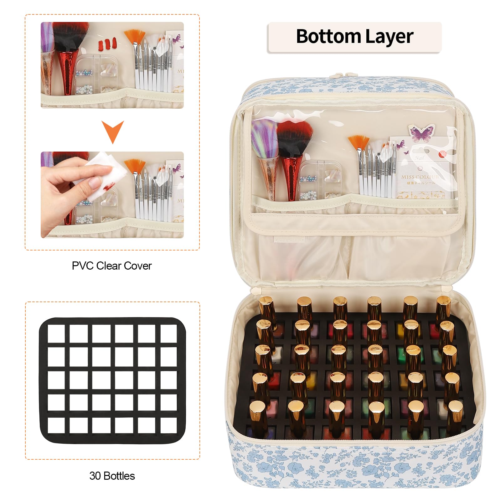 UV lamp slot in Ethereal organizer bag keeps curing lamp secure during transport