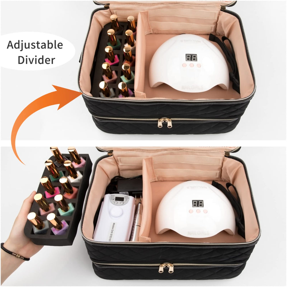 Ethereal Nail Polish Organizer with shoulder strap for portable travel