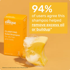 Ethique Beauty conditioner bar application demonstrates lightweight moisture
