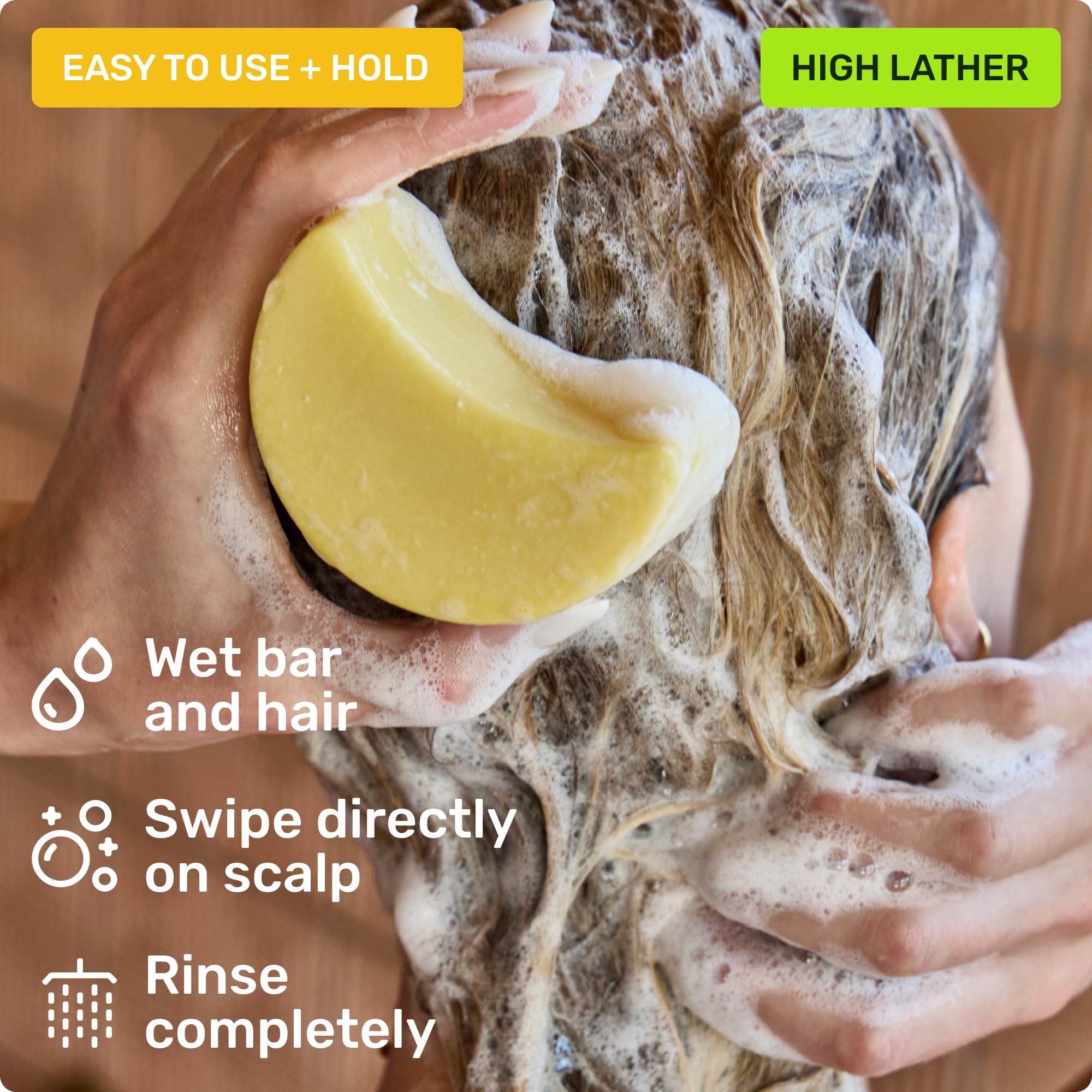 Ethique Beauty clarifying shampoo removing product build-up from hair