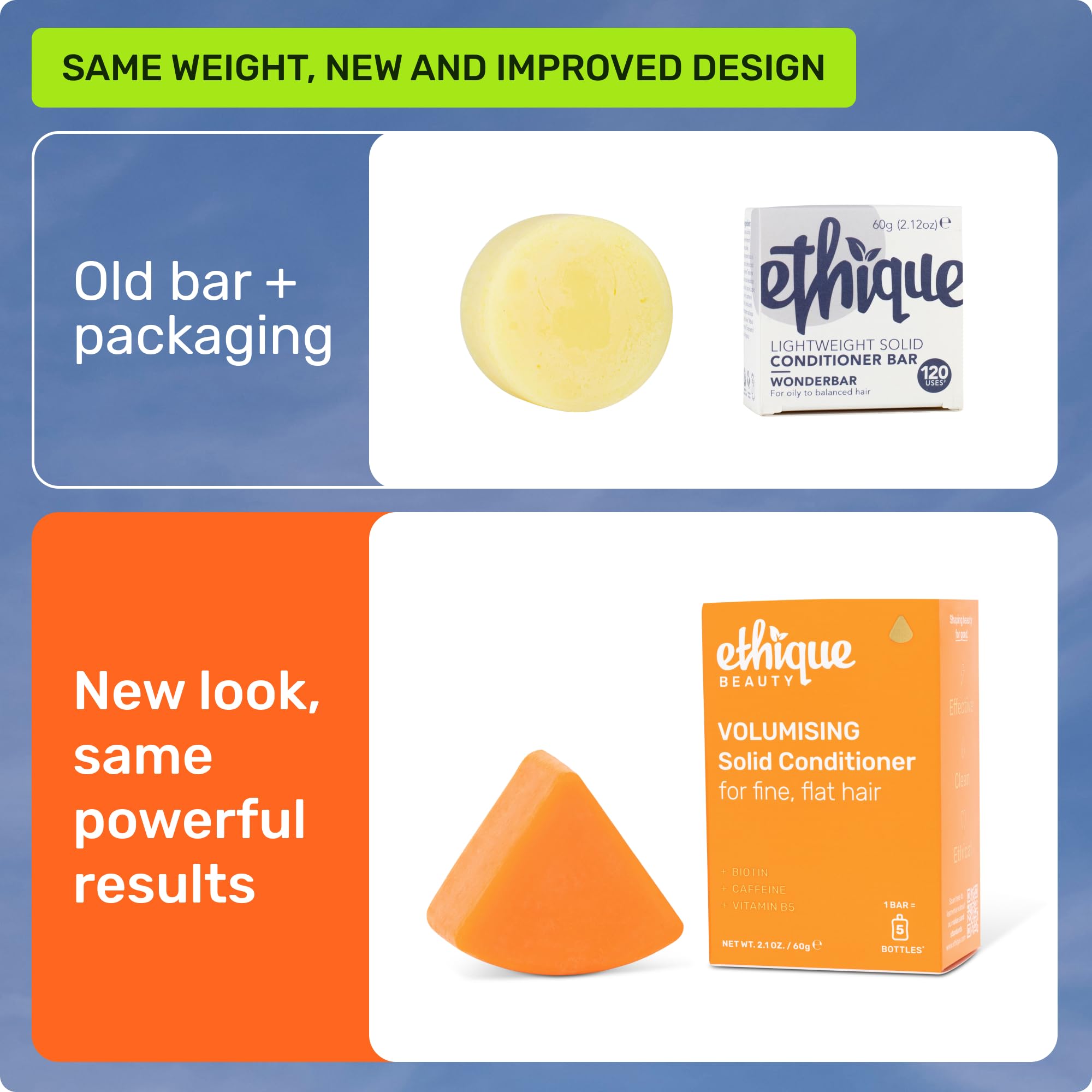 Ethique eco packaging demonstrates plastic-free bar replacing bottles in sustainable routine.
