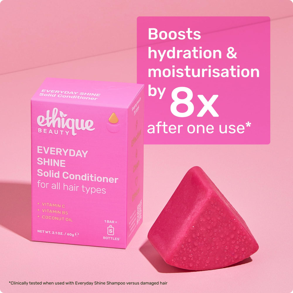 Ethique Everyday Conditioner Bar is gentle on color-treated hair to help maintain vibrancy.