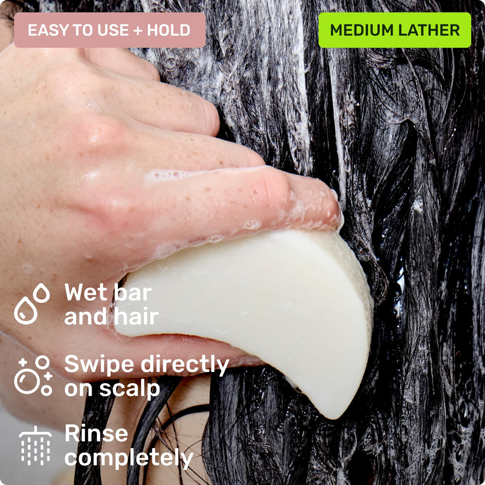 Ethique soft hair after use demonstrating lightweight, clean feel