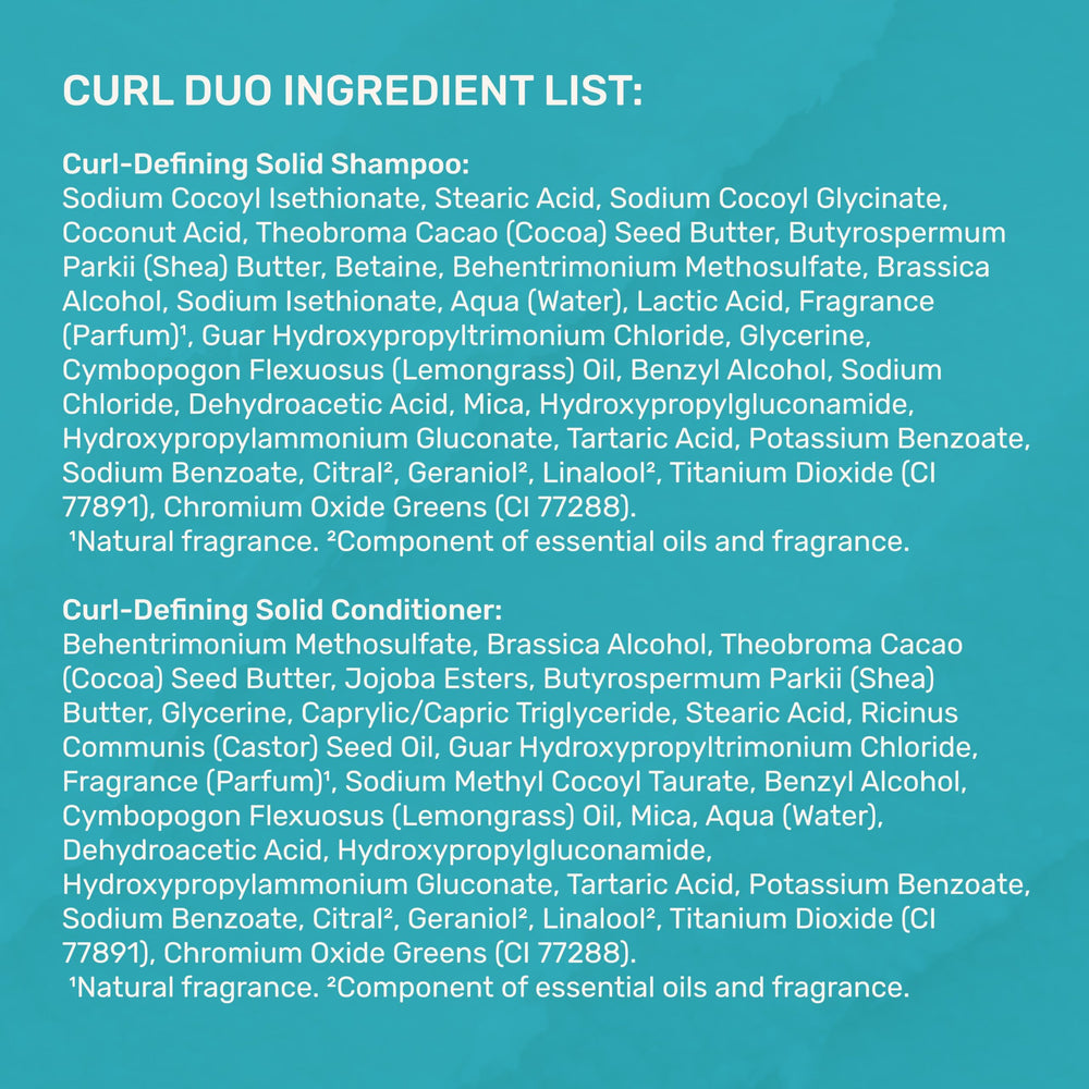 Ethique thick curly hair routine in use for defined curls.