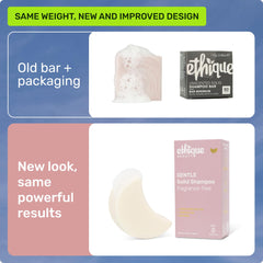 Ethique travel-size shampoo bar in compact format for on-the-go use