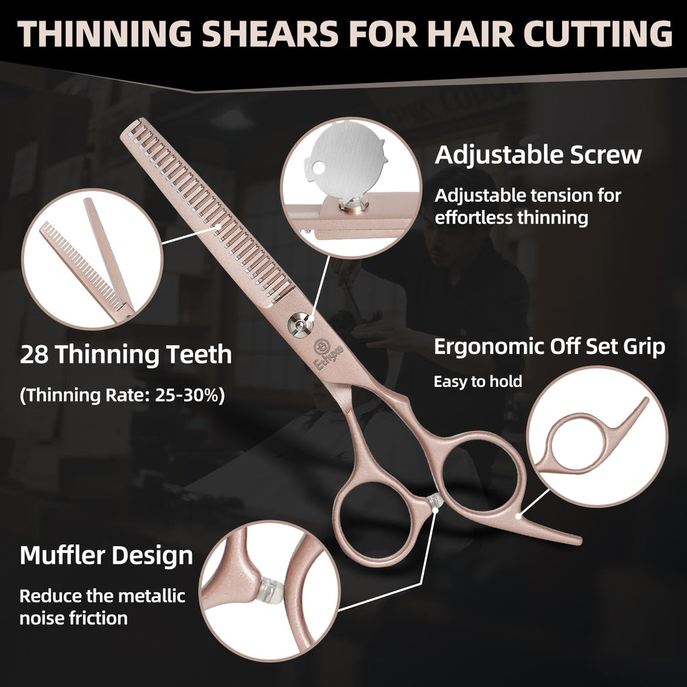 Ethyxe Rose Gold 11-Piece Haircut Kit layout with essential tools.