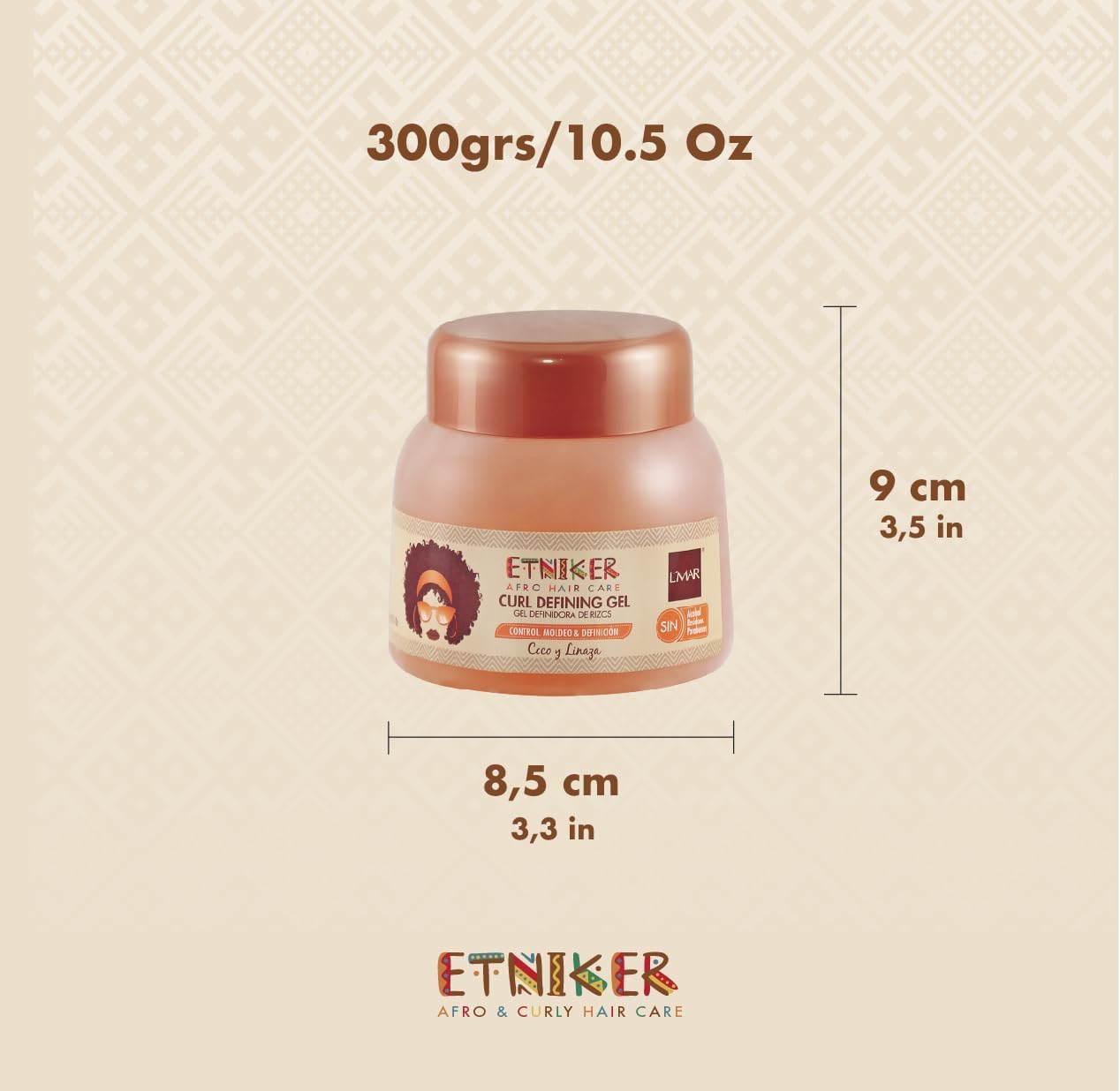 ETNIKER Curl Defining Gel 10.5oz bottle provides long-term value.