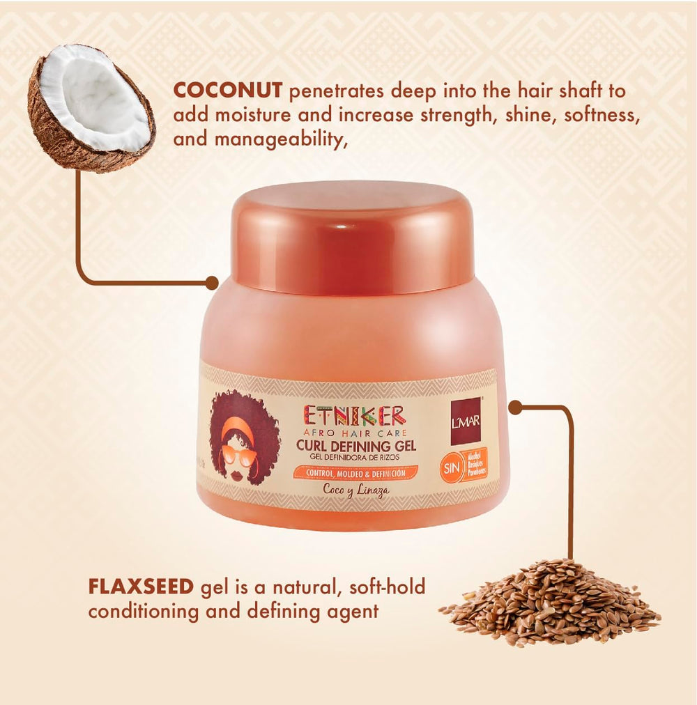 ETNIKER Curl Defining Gel edge-control for smoothing baby hairs.
