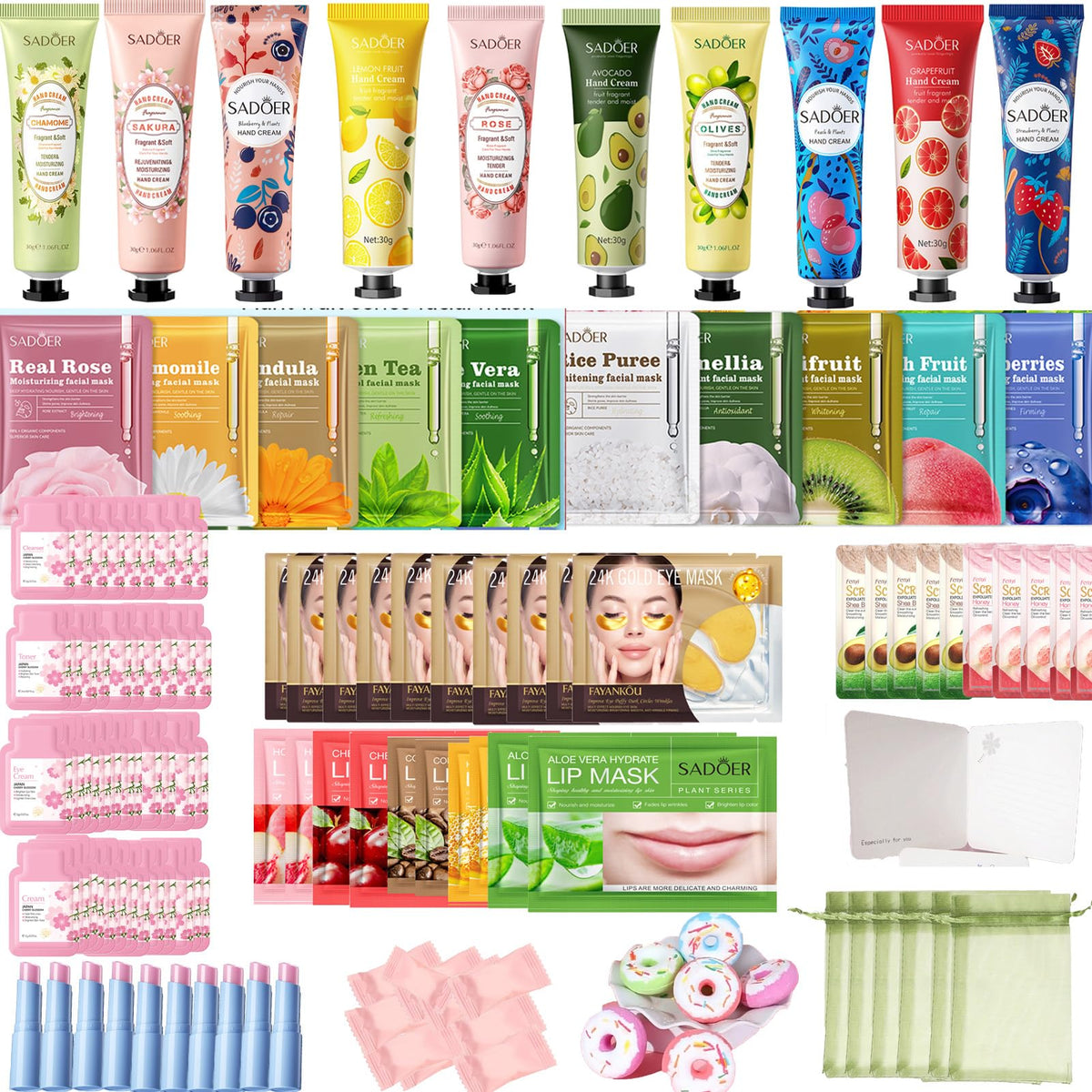 Etuanxi 140pcs spa party kit showcase for at‑home spa nights