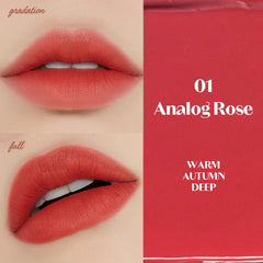 ETUDE Fixing Tint Analog Rose skin swatch demonstrates full-coverage color.