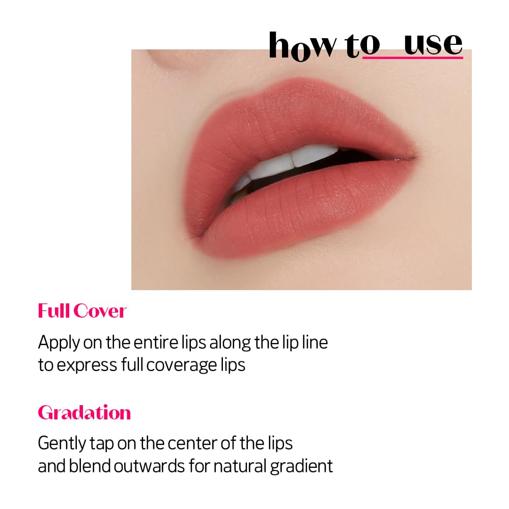 ETUDE Fixing Tint 08 smudge-proof 60 seconds after application