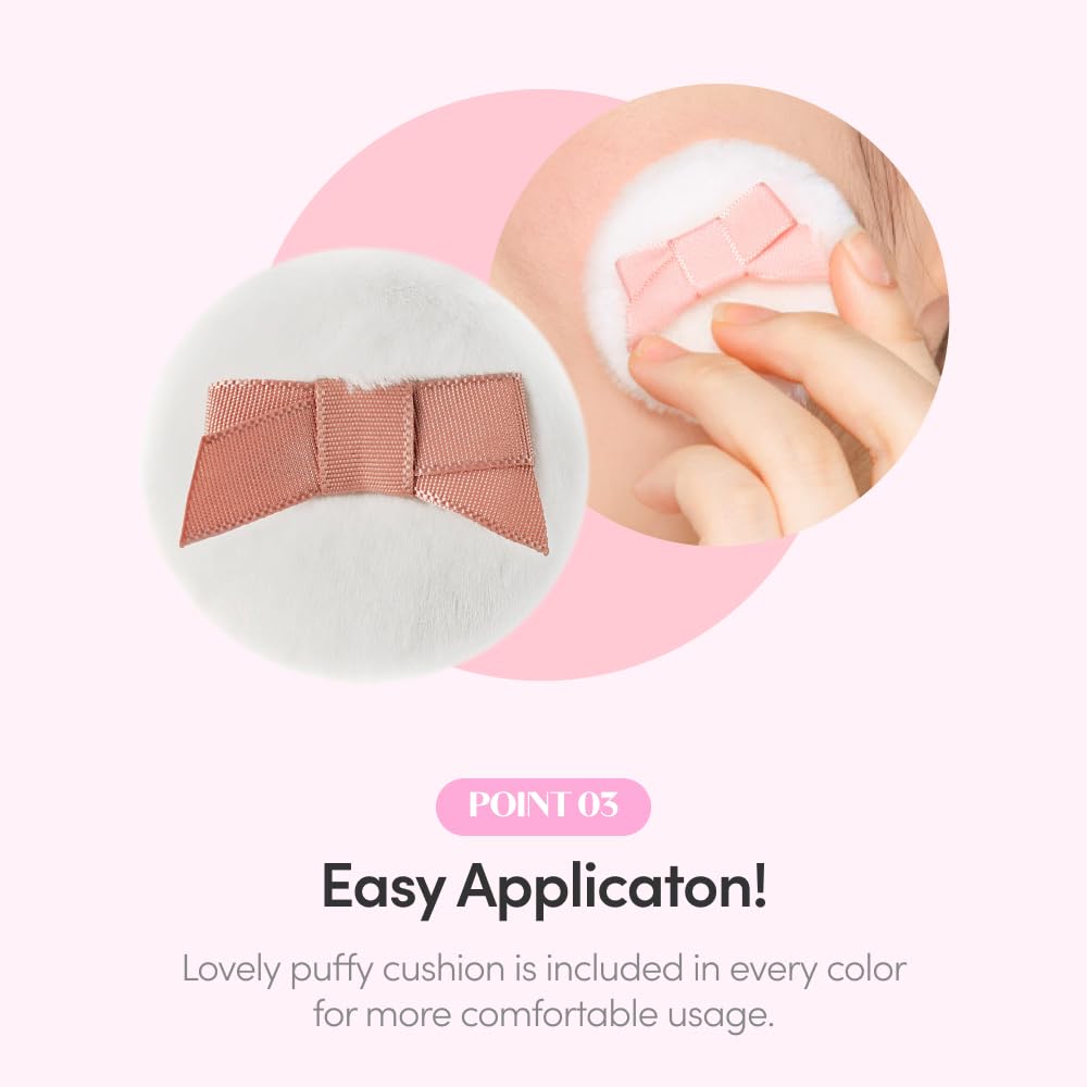 ETUDE Lovely Cookie Blusher natural glow finish on skin for a soft look