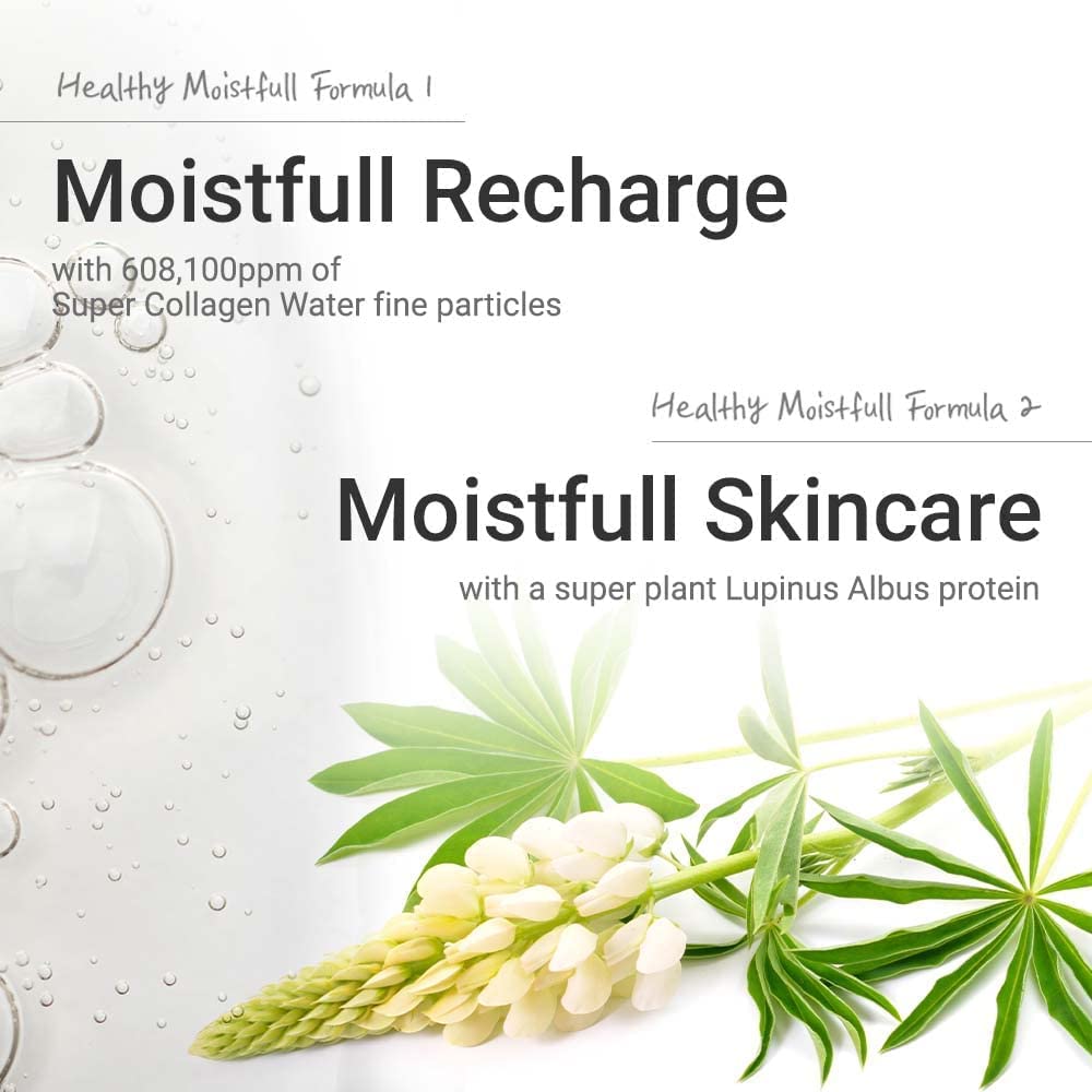 ETUDE Moistfull collagen cream bottle pour demonstrates quick absorption