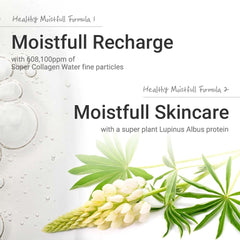 ETUDE Moistfull collagen cream bottle pour demonstrates quick absorption