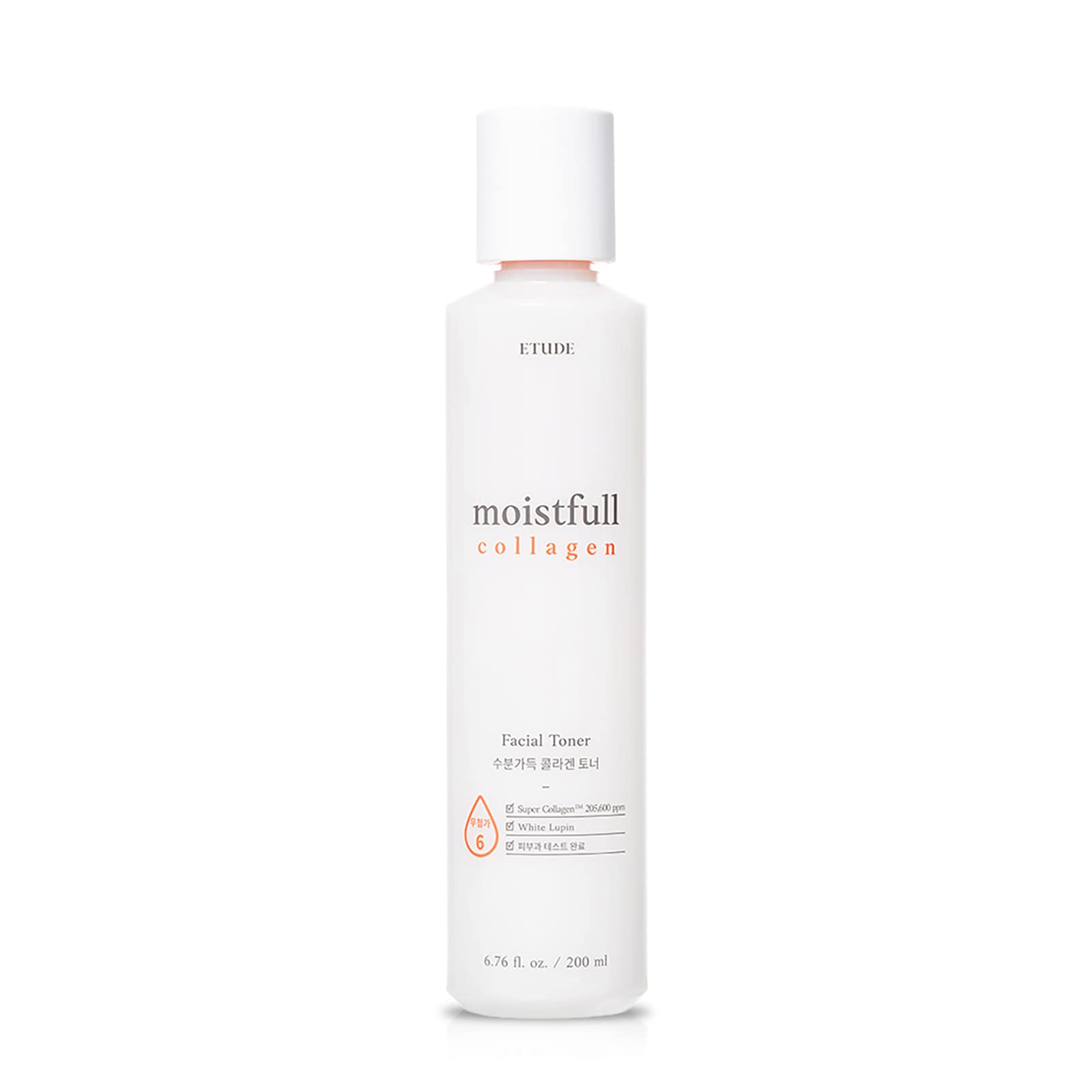 Etude Moistfull Collagen Toner bottle shows hydrating skincare for a dewy complexion.