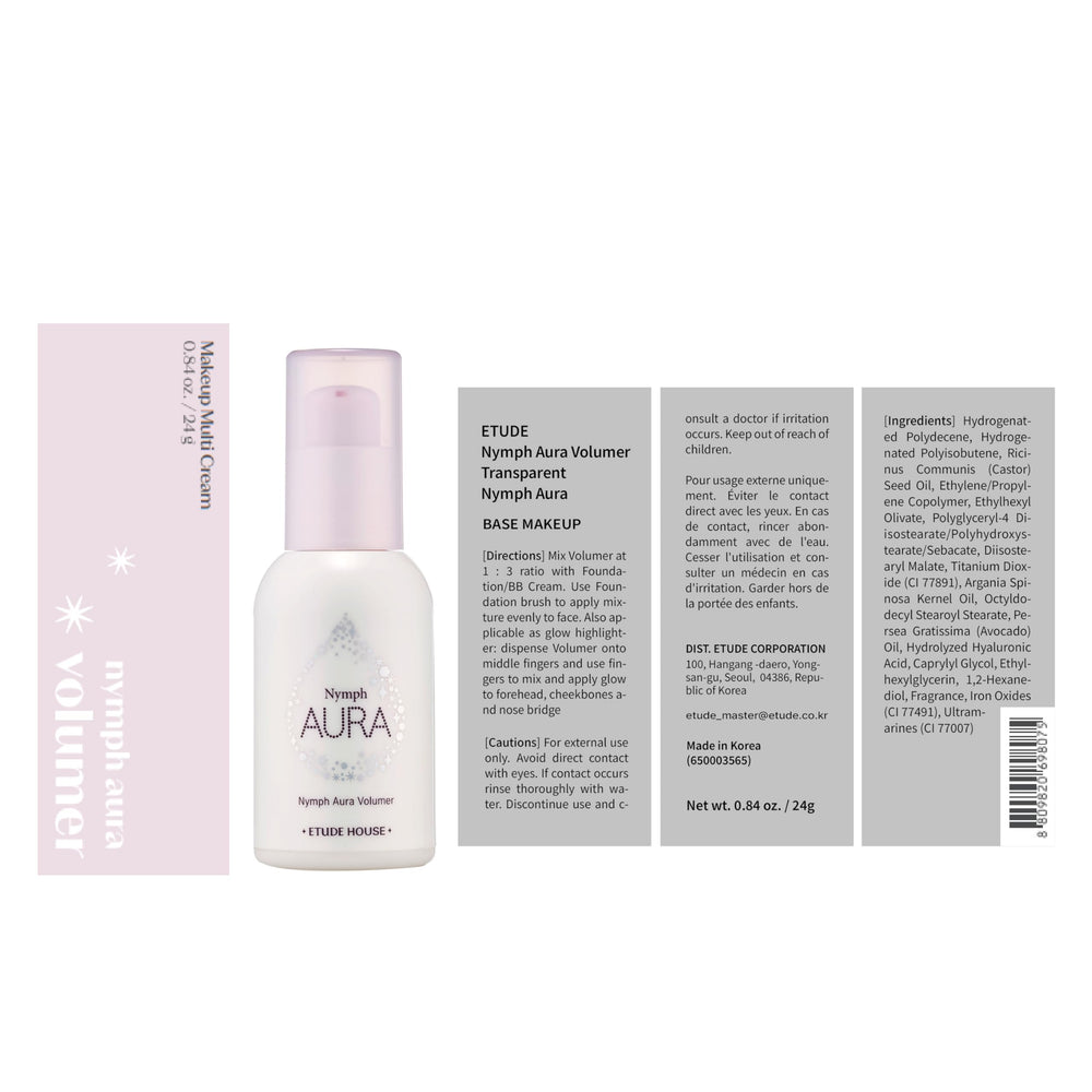 ETUDE Nymph Aura Volumer daily glow routine for hydrated skin