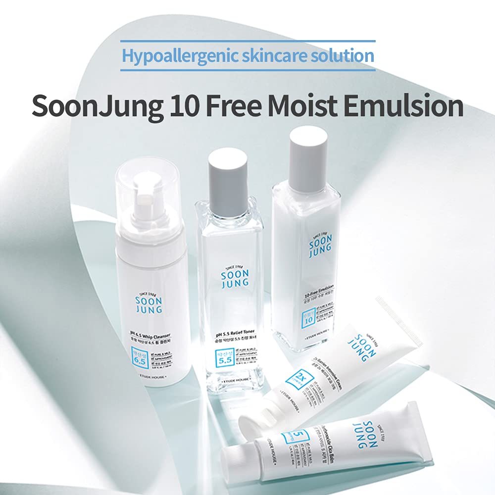 ETUDE SoonJung on bathroom shelf conveying reliable skincare for sensitive mornings.