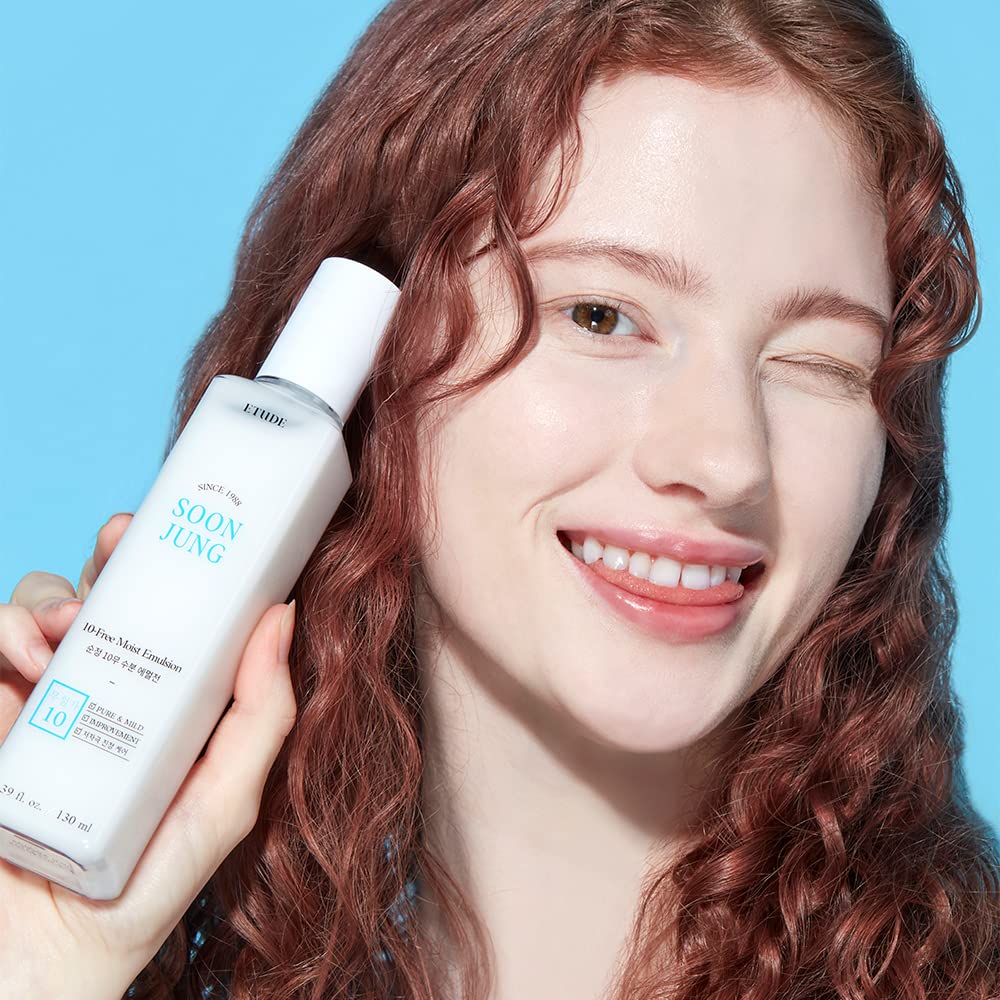 ETUDE SoonJung bottle close-up showing lightweight texture ideal for daily use.