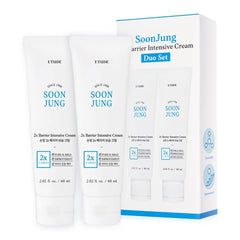 ETUDE SoonJung duo-set packaging presents a gentle barrier-repair kit for sensitive skin.