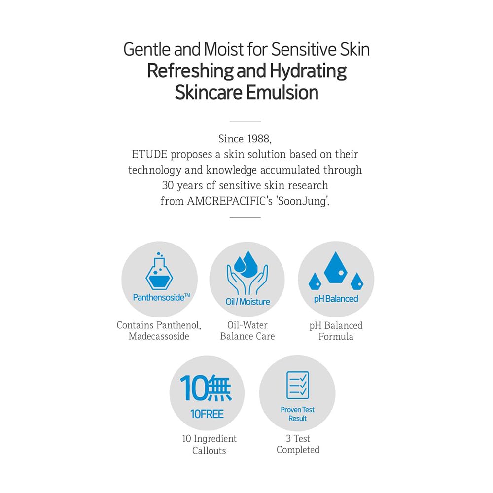 ETUDE SoonJung application on cheek demonstrates quick absorption and calm skin