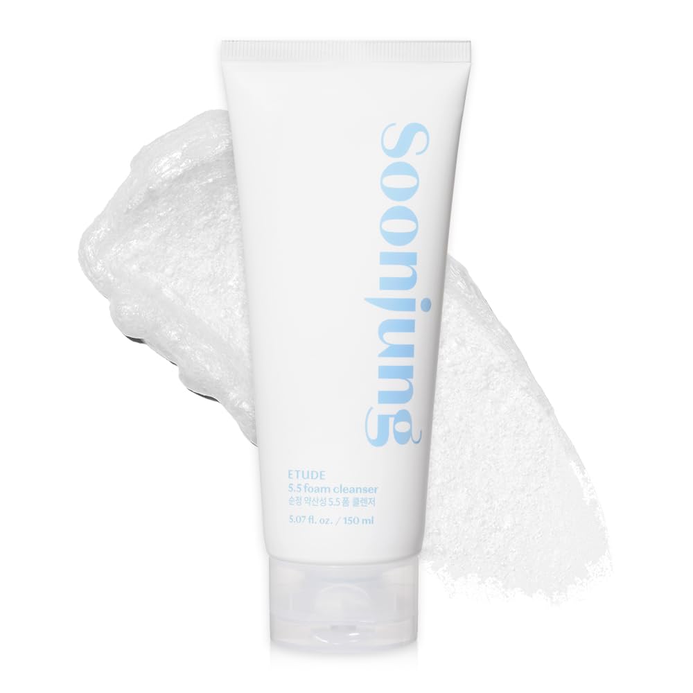 ETUDE SoonJung foam cleanser bottle delivers gentle cleansing for sensitive skin.
