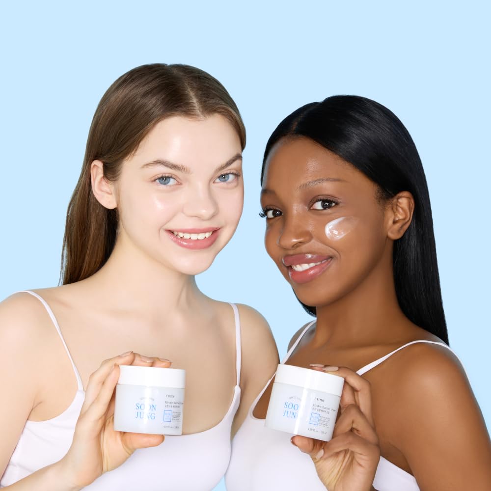 ETUDE SoonJung Hydro Barrier Cream texture swatch showing a lightweight non-greasy finish