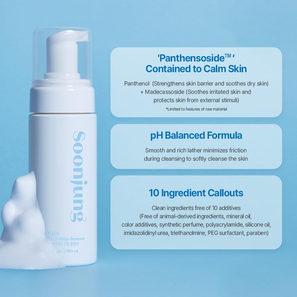ETUDE SoonJung panthenol image highlights nourishing support during daily cleanse.