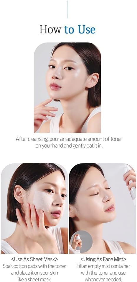 ETUDE SoonJung relief toner applying on face during routine