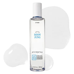 ETUDE SoonJung relief toner bottle, vegan hydration for sensitive skin