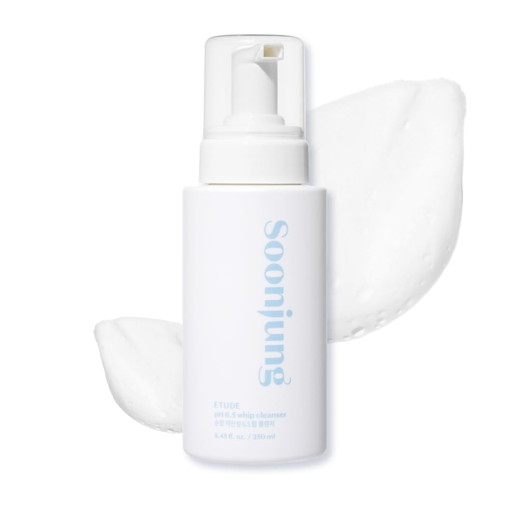ETUDE SoonJung whip cleanser bottle front for sensitive skin beginners seeking gentle daily cleansing.