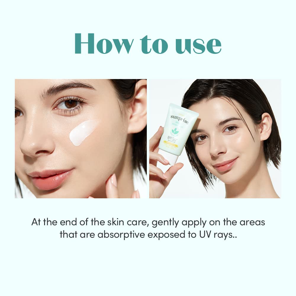 ETUDE Sunprise gentle application on cheek illustrates fast absorption and light feel.