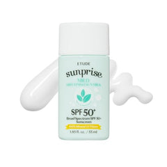 ETUDE Sunprise swatch demonstrates a non-sticky texture suitable under makeup.