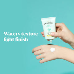 ETUDE Sunprise texture swirl highlights light, watery formulation for comfortable wear.
