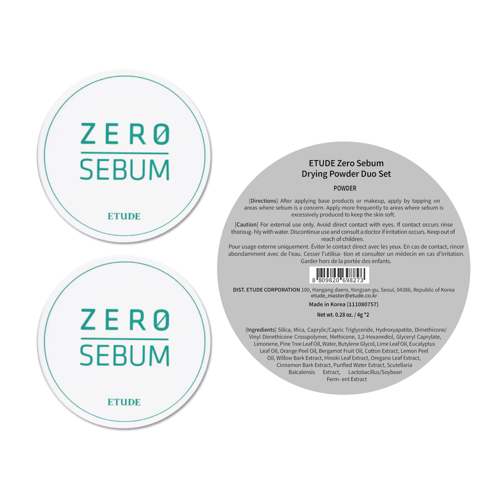 ETUDE Zero Sebum Powder texture closeup conveys smooth, downy skin after use.