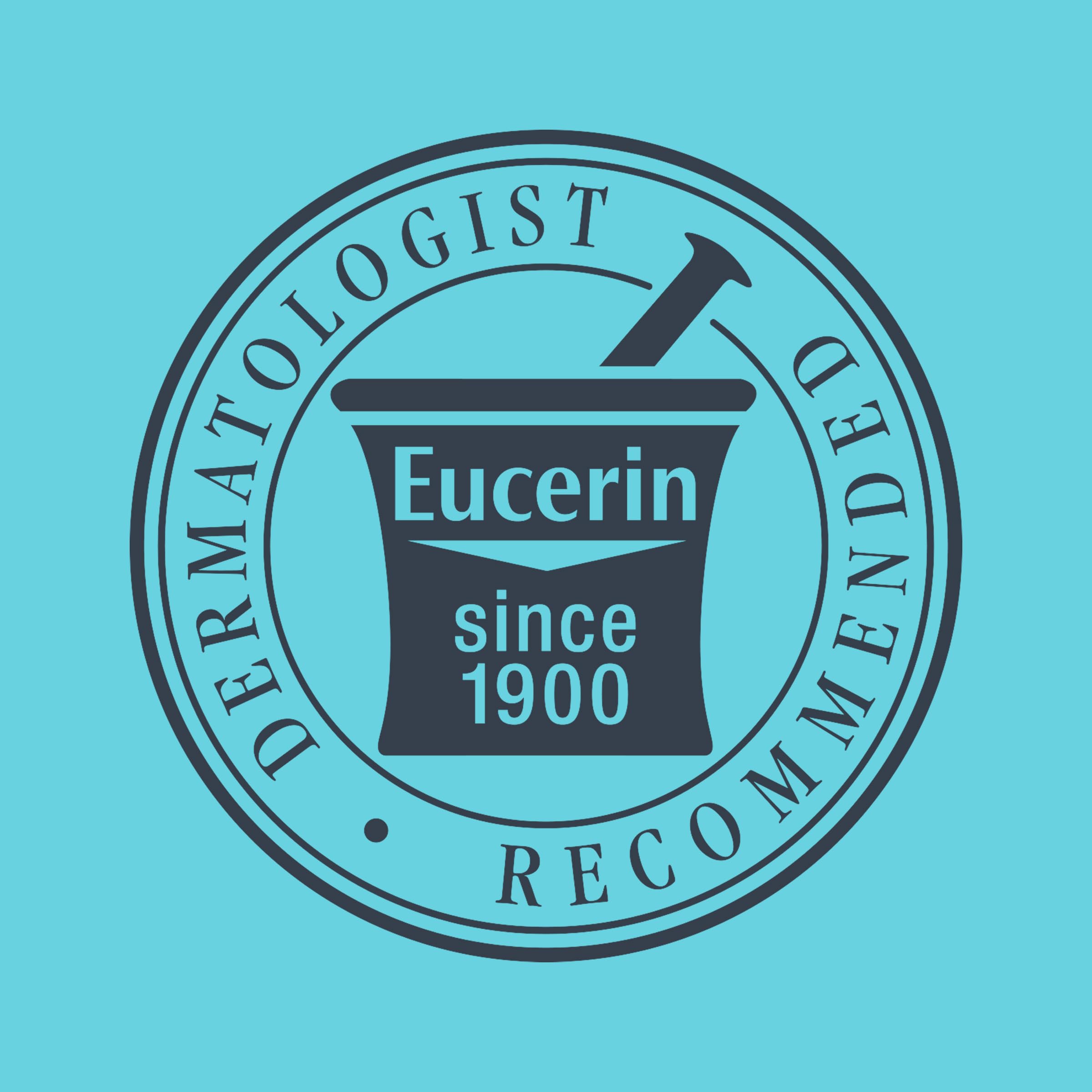 Eucerin Advanced Cleansing dermatologist-recommended seal signals trusted science.