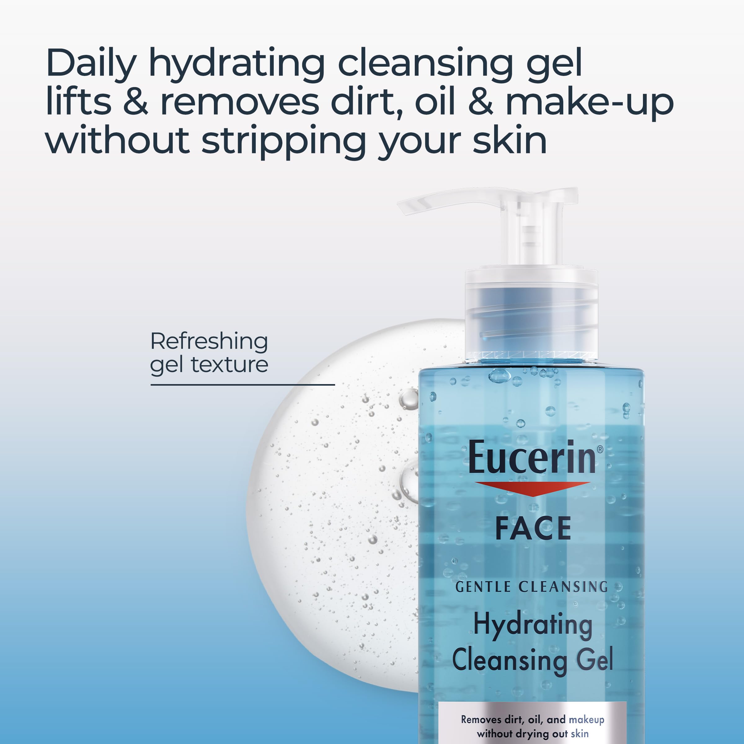 Eucerin: aplicación en rostro para limpiar sin resecar la piel.