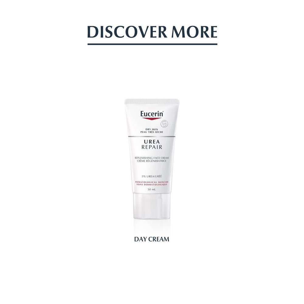 Eucerin ceramides formula visual emphasizes strengthened skin barrier.