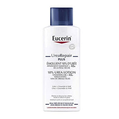 Eucerin Complete Repair Emollient Lotion bottle offers rich hydration for very dry skin.