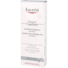 Eucerin Dermo Capillaire Shampoo packaging highlights 250 ml size and gentle care.