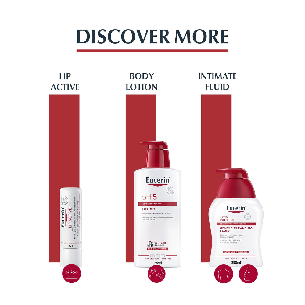 Eucerin pH5 Shower Oil uses pH Balance System to help preserve resilience.