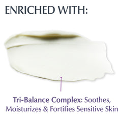 Eucerin Skin Balance Day Cream texture swirl demonstrates lightweight hydration for daily use.