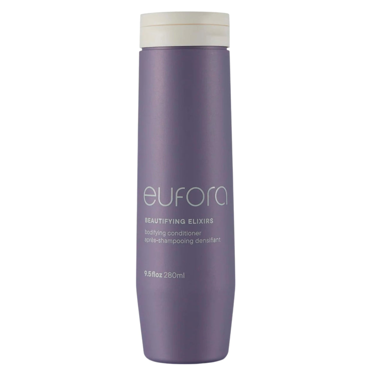 Eufora Bodifying Conditioner bottle pour showing hydrating color care benefits