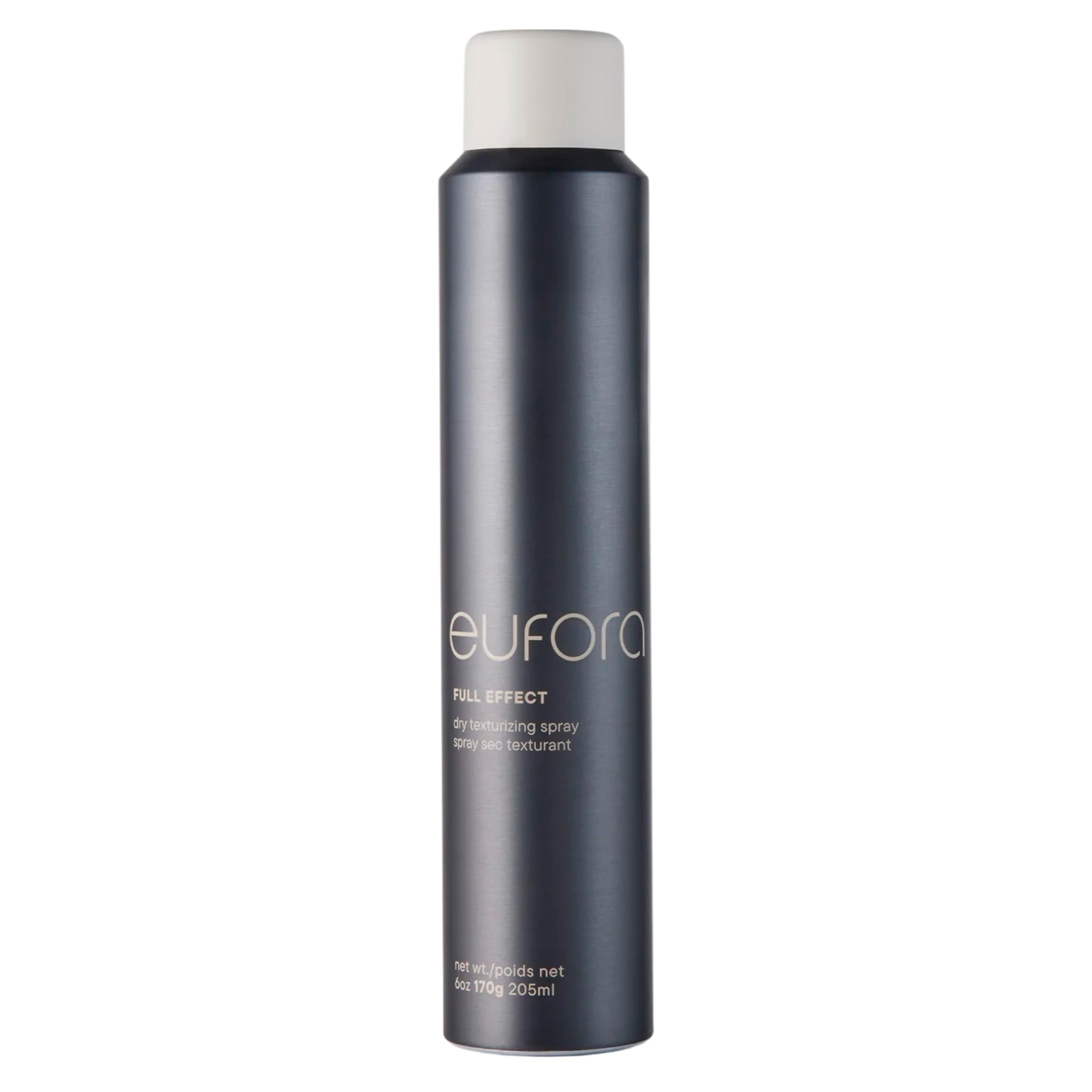 Eufora Full Effect Texturizing Spray bottle delivers lightweight texture and lift for fine hair.