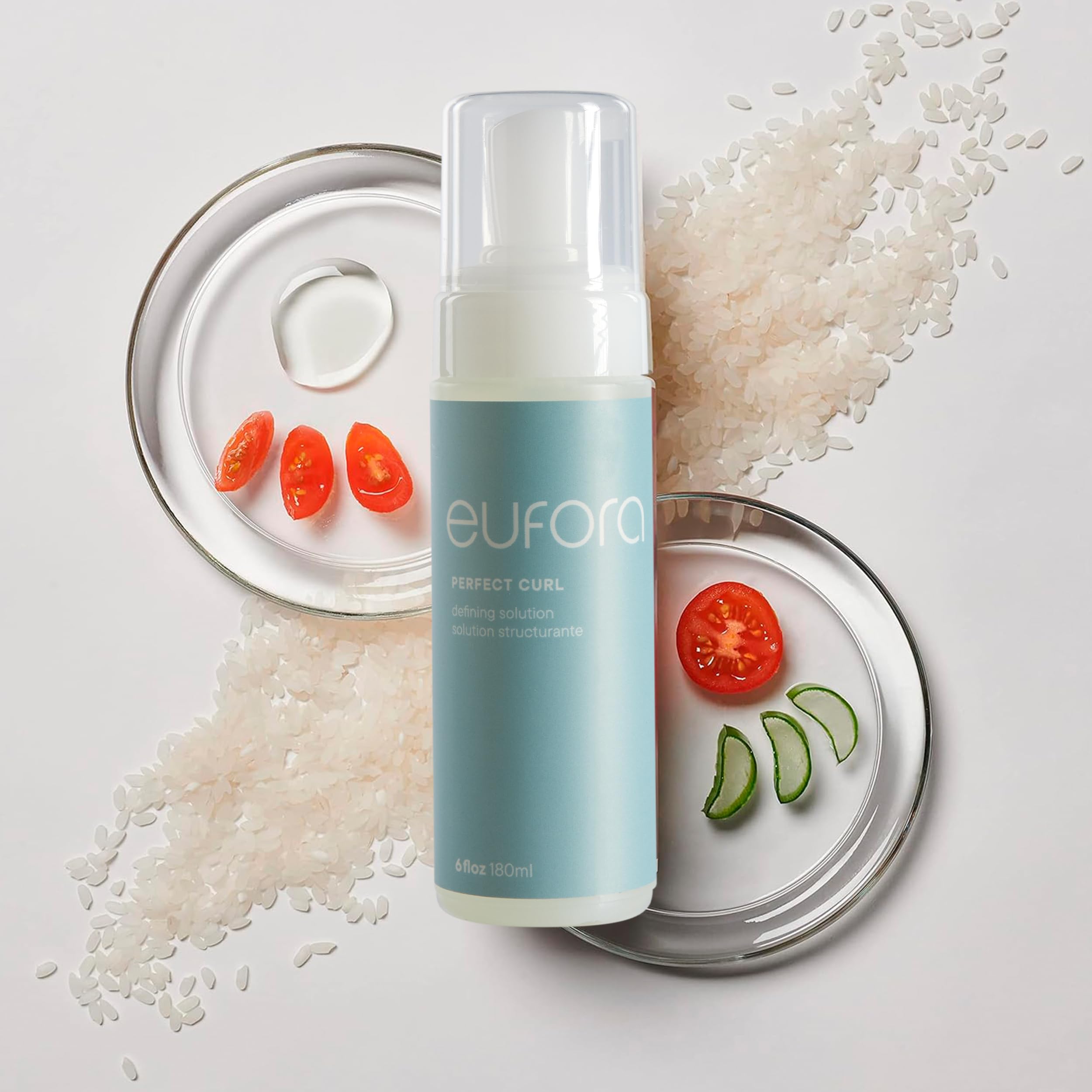 Eufora Perfect Curl Defining Solution curl definition close-up.