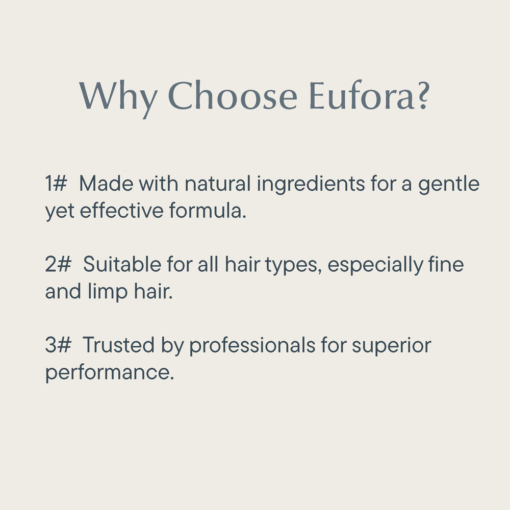 Eufora Texturizing Spray for fine hair lifts thin strands for a fuller look.