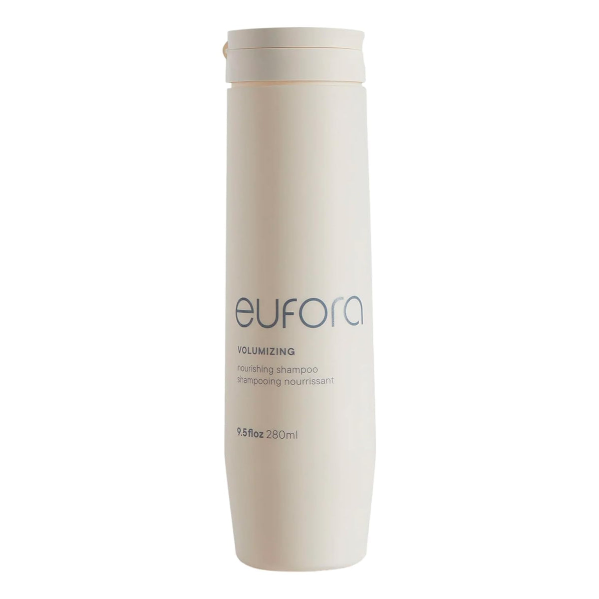 Eufora Volumizing Nourishing Shampoo bottle front highlights root lift potential.