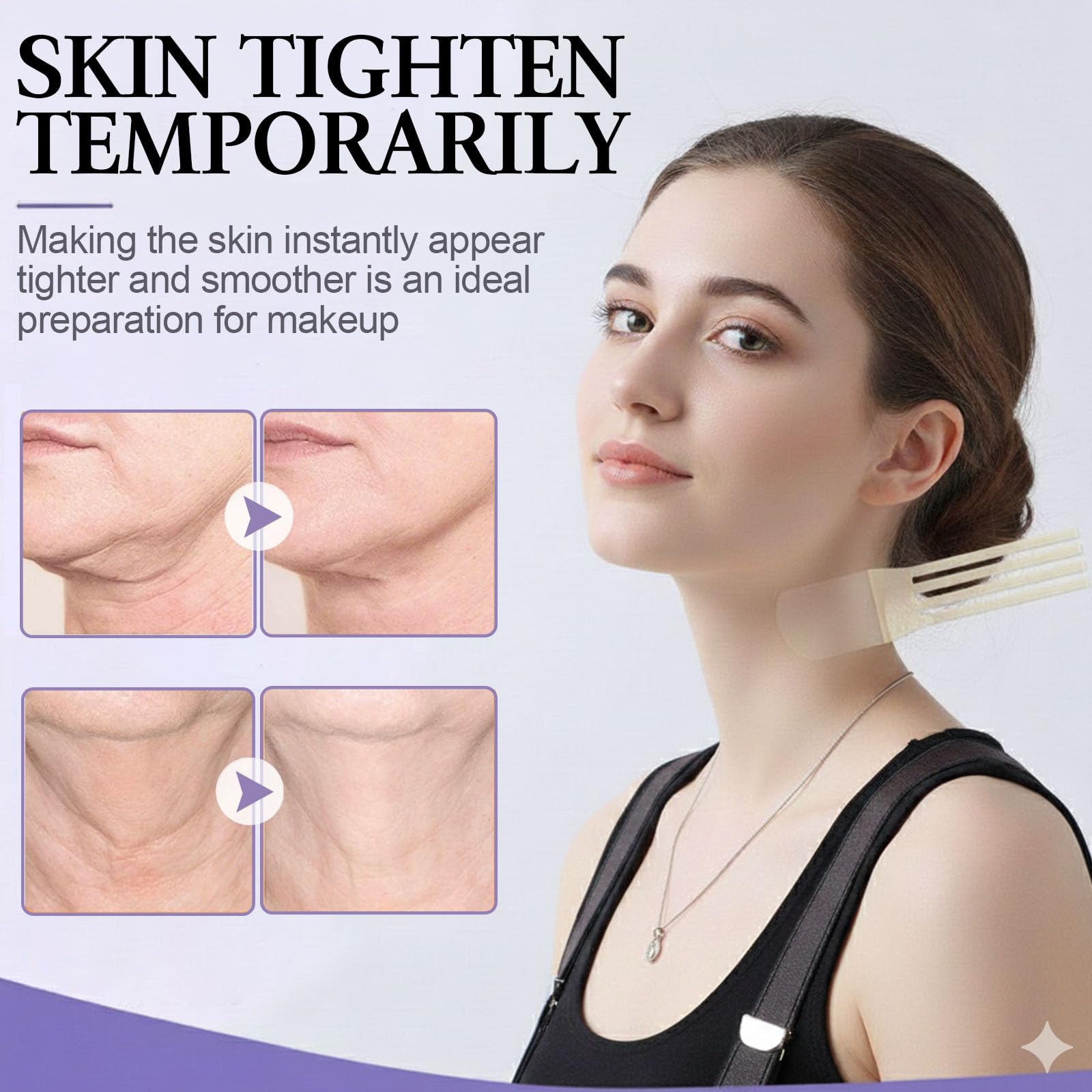 EUGYSENCE neck lift tape elastic bands for secure, adjustable lift.