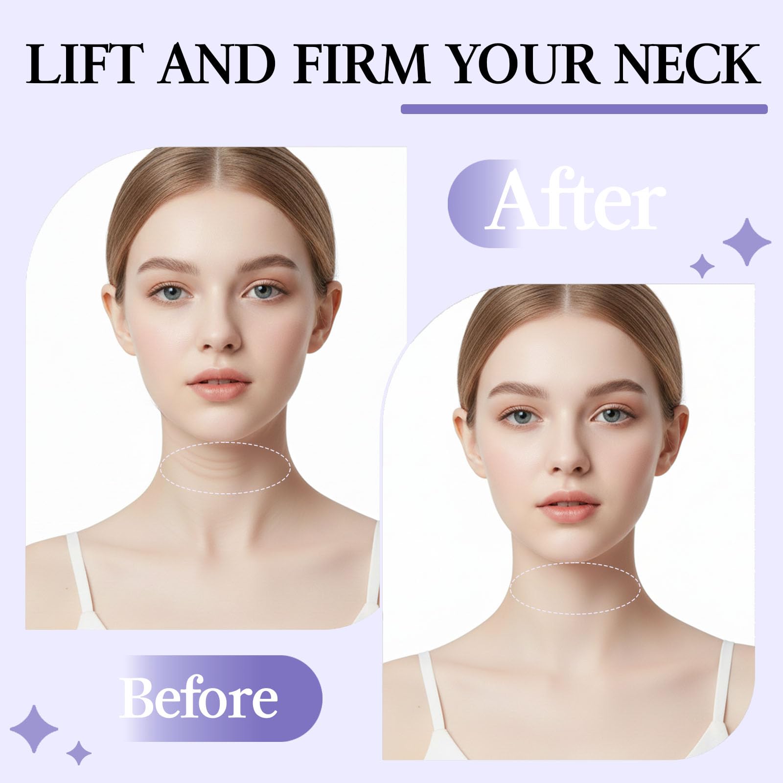 EUGYSENCE neck lift tape hypoallergenic adhesive ensures comfortable wear.